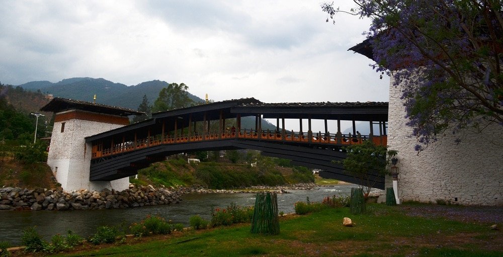 Wooden bridge at Punakha