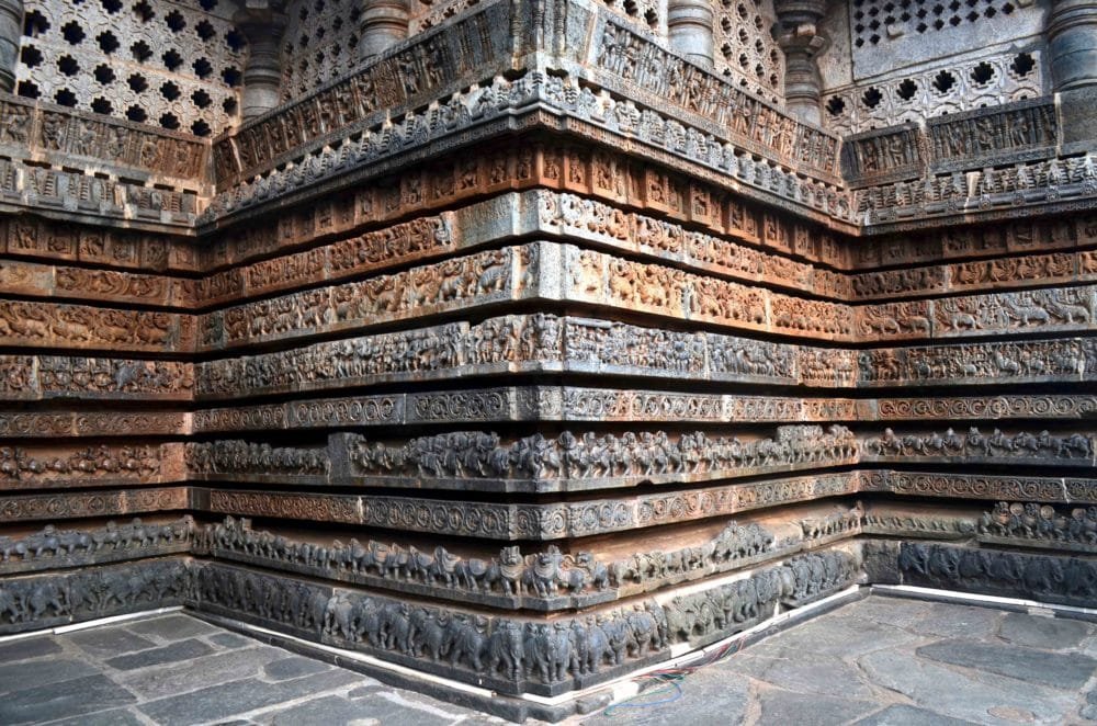 Carvings on stone at Halebidu, Karnataka by Travel Jaunts